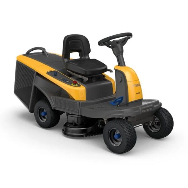 Stiga Swift 372e Battery-Powered Rear-Collect Ride-On Lawnmower with Stepless Electronic Drive