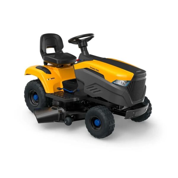 Stiga Tornado 7108e Battery-Powered Side-Discharge Garden Tractor with Stepless Electronic Drive